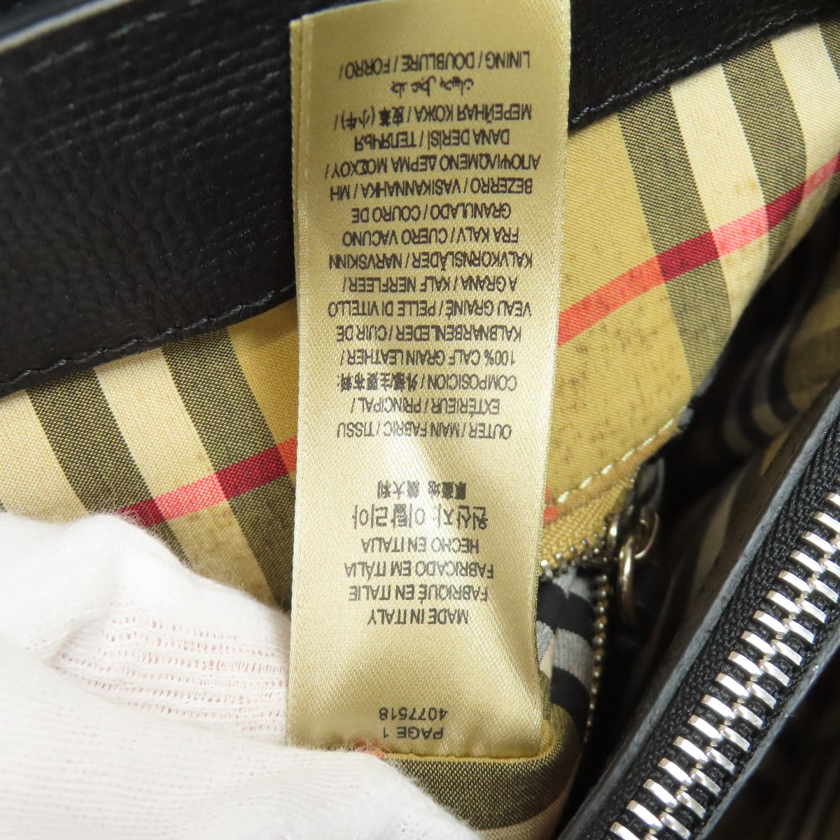 BURBERRY Handbag leather black 2WAY