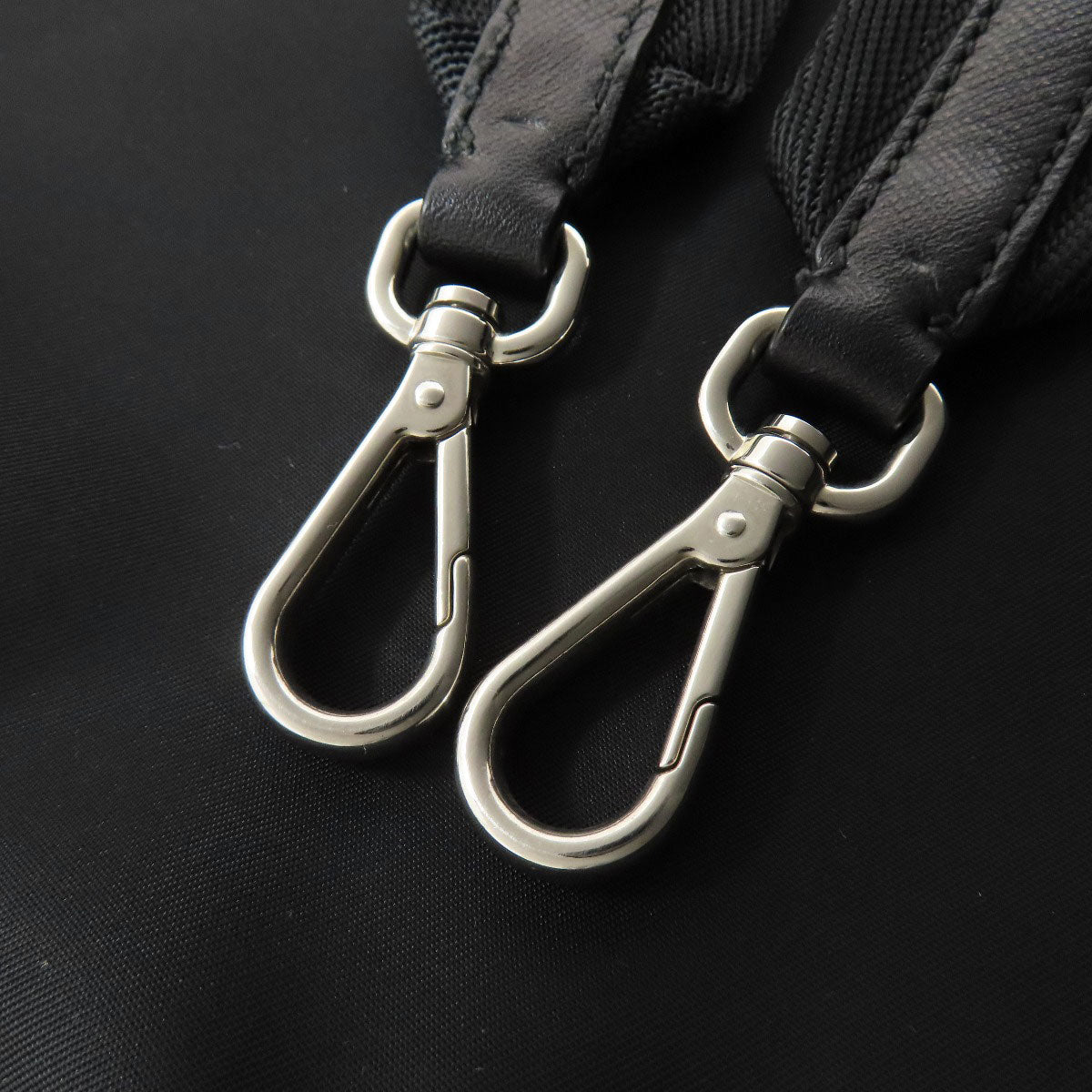 PRADA Tote Bag Nylon black logoMetal 2WAY