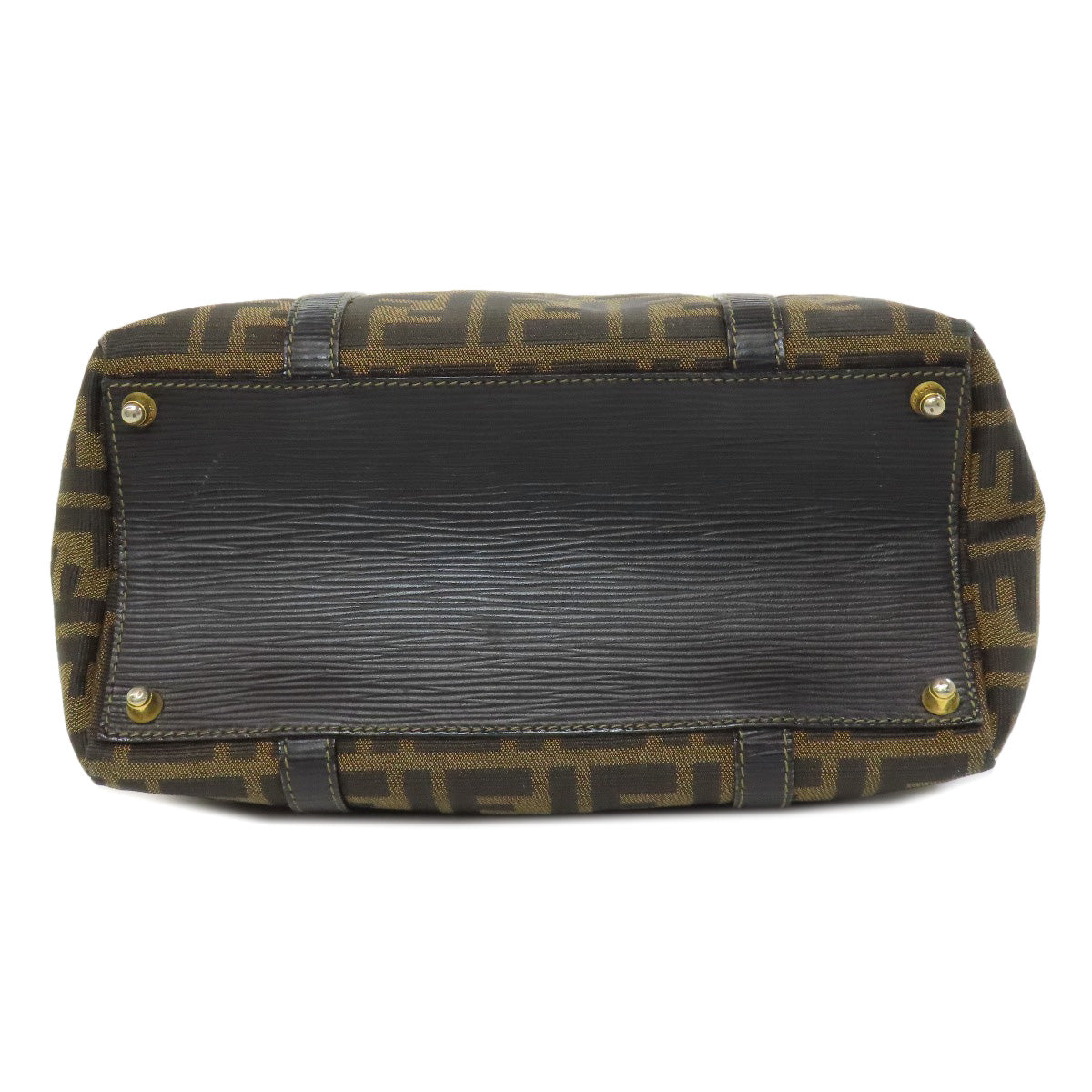 FENDI Handbag canvas Brown Zucca Pattern Women Used Authentic
