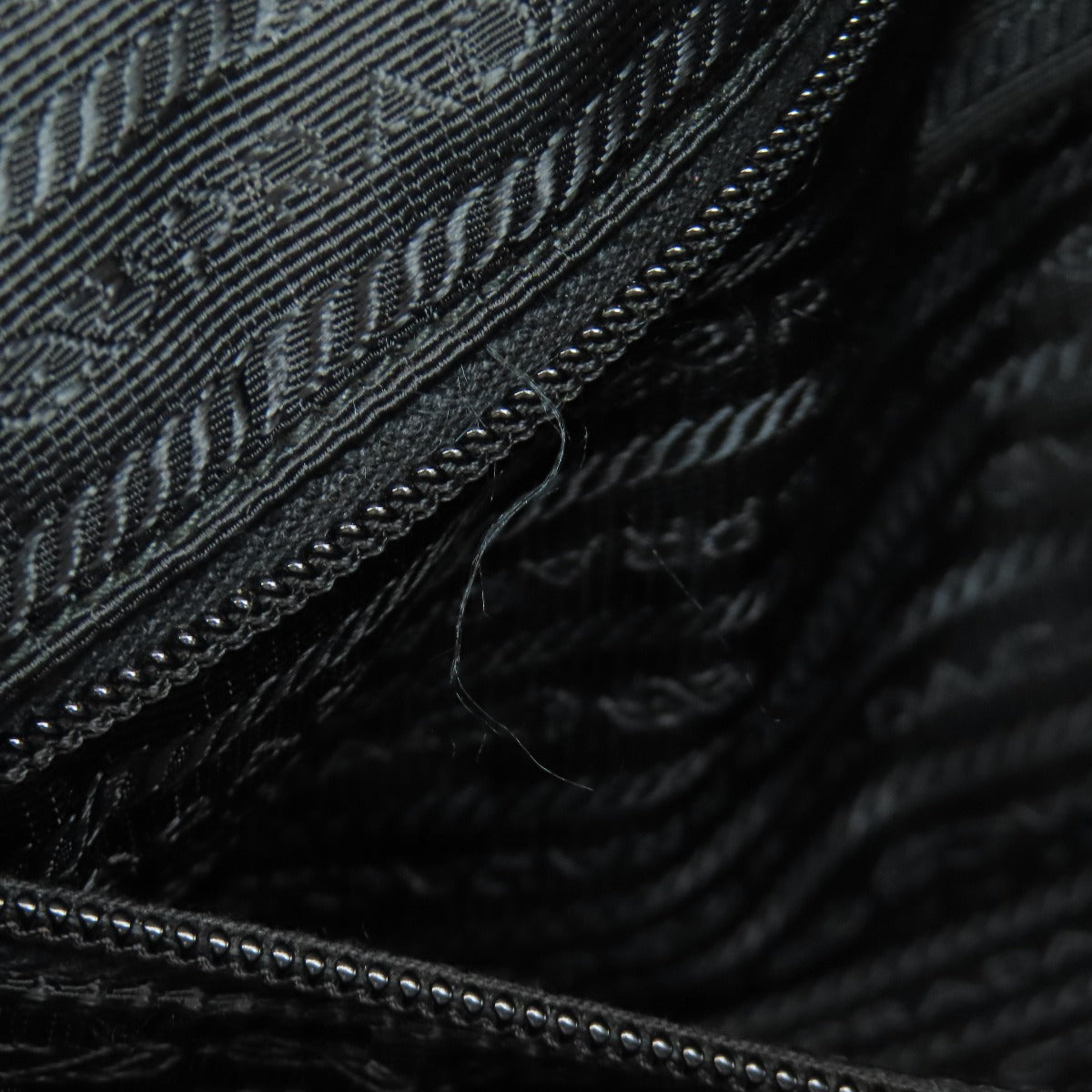 PRADA Tote Bag Nylon black logoMetal Women Used Authentic