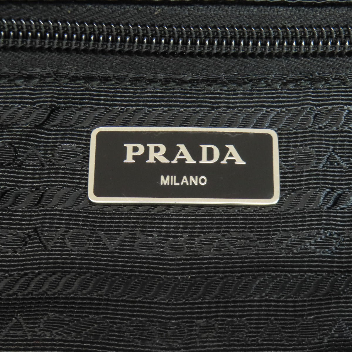 PRADA Tote Bag Nylon black logoMetal Women Used Authentic