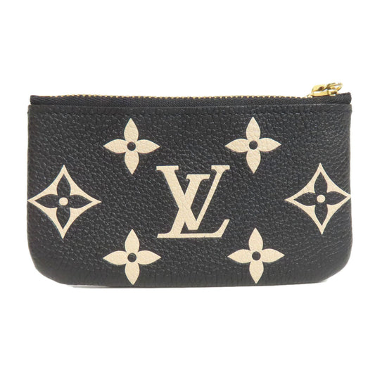 LOUIS VUITTON Coin case M80885 Empreinte, Bicolor Monogram black Card Key case Key holder Pochette Cle Women Used Authentic