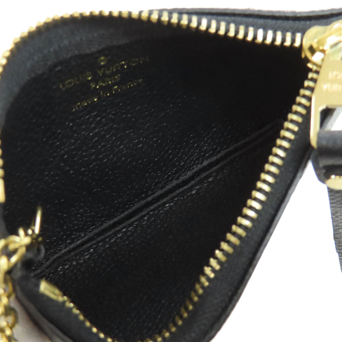 LOUIS VUITTON Coin case M80885 Empreinte, Bicolor Monogram black Card Key case Key holder Pochette Cle Women Used Authentic
