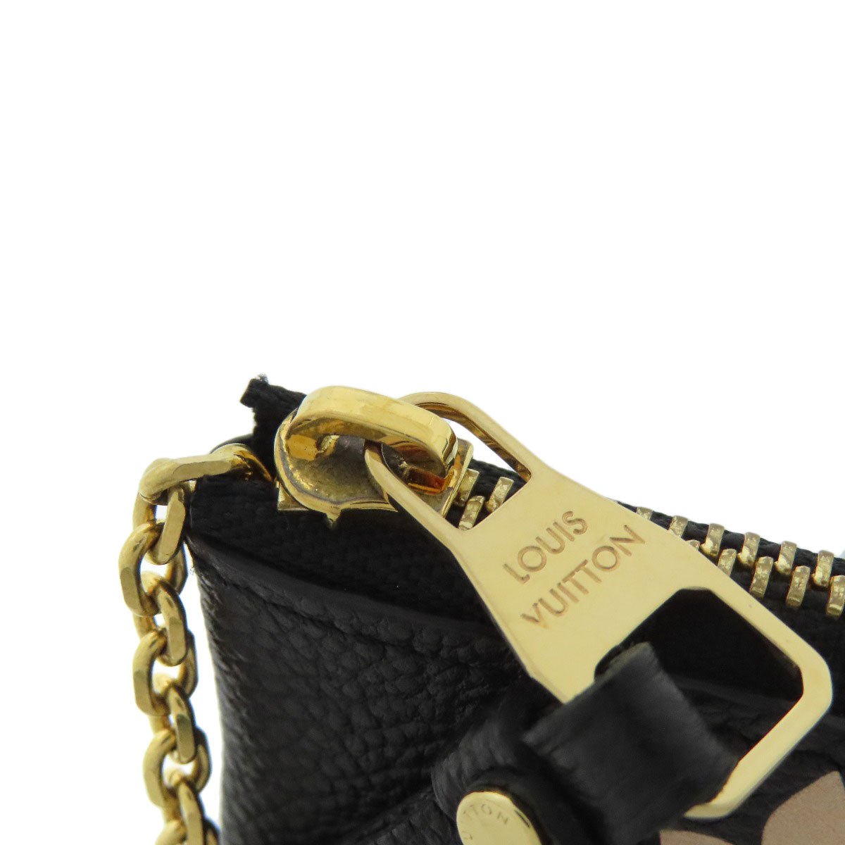 LOUIS VUITTON Coin case M80885 Empreinte, Bicolor Monogram black Card Key case Key holder Pochette Cle Women Used Authentic