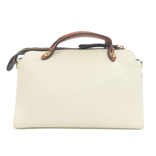 FENDI Handbag Calfskin white By the way 2WAY