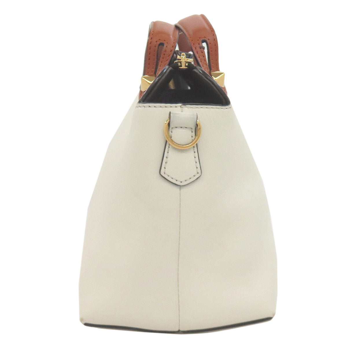 FENDI Handbag Calfskin white By the way 2WAY
