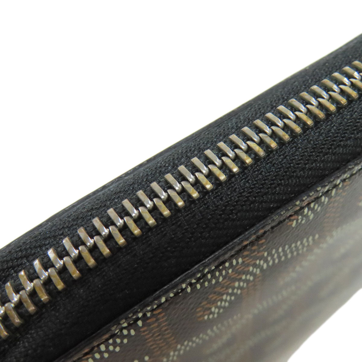 GOYARD Long Wallet Purse PVC black Matignon GM Women Used Authentic