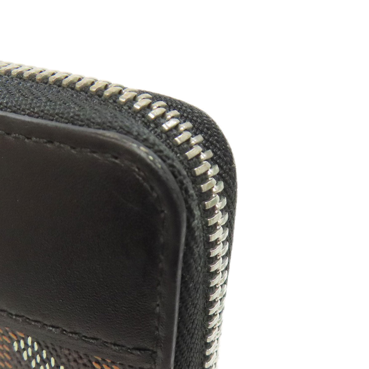 GOYARD Long Wallet Purse PVC black Matignon GM Women Used Authentic