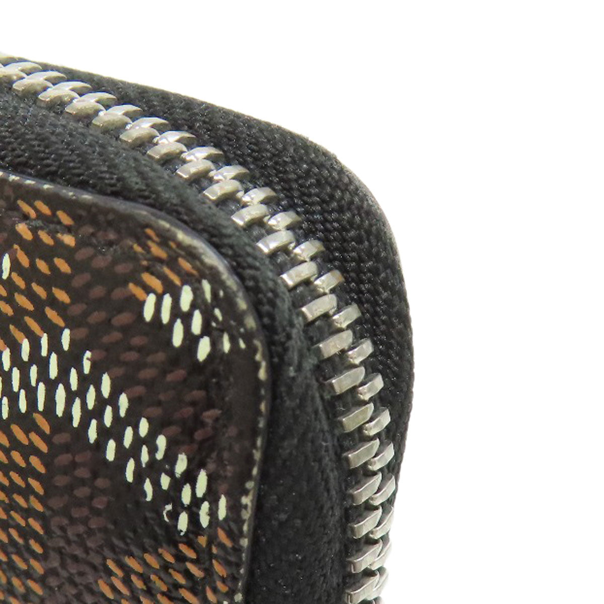 GOYARD Long Wallet Purse PVC black Matignon GM Women Used Authentic