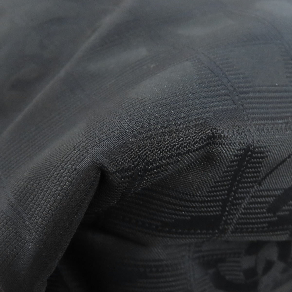 CHANEL Tote Bag Nylon jacquard black New travel line Women Used Authentic