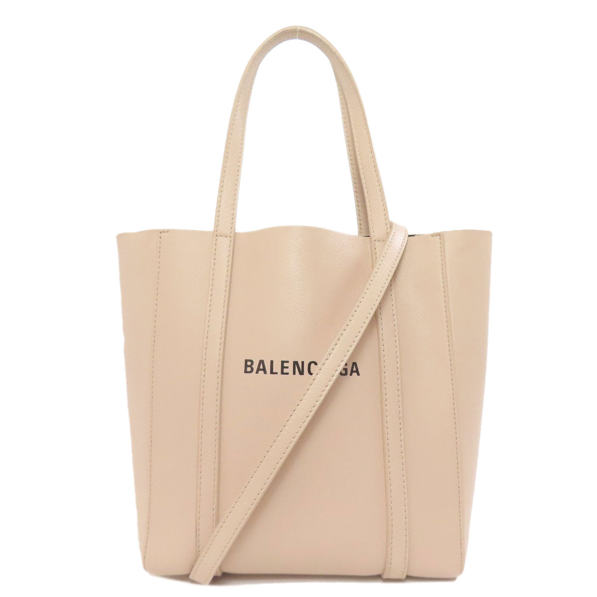 BALENCIAGA Handbag 551815 Calfskin beige Everyday Tote 2WAY Women Used Authentic