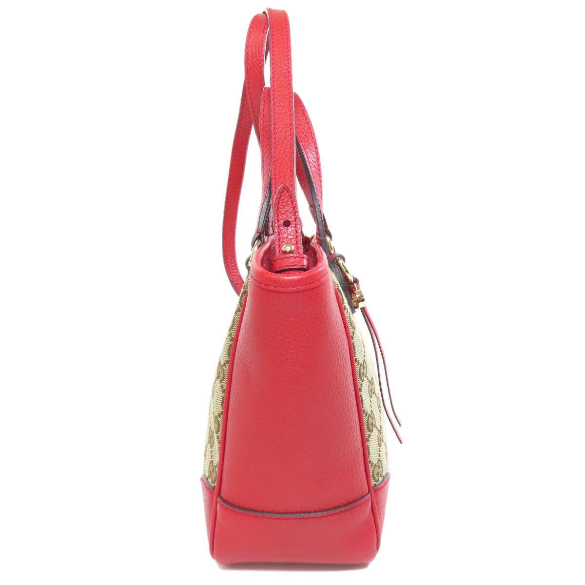 GUCCI Handbag 449241 Canvas, Leather Red GG outlet 2WAY Women Used Authentic