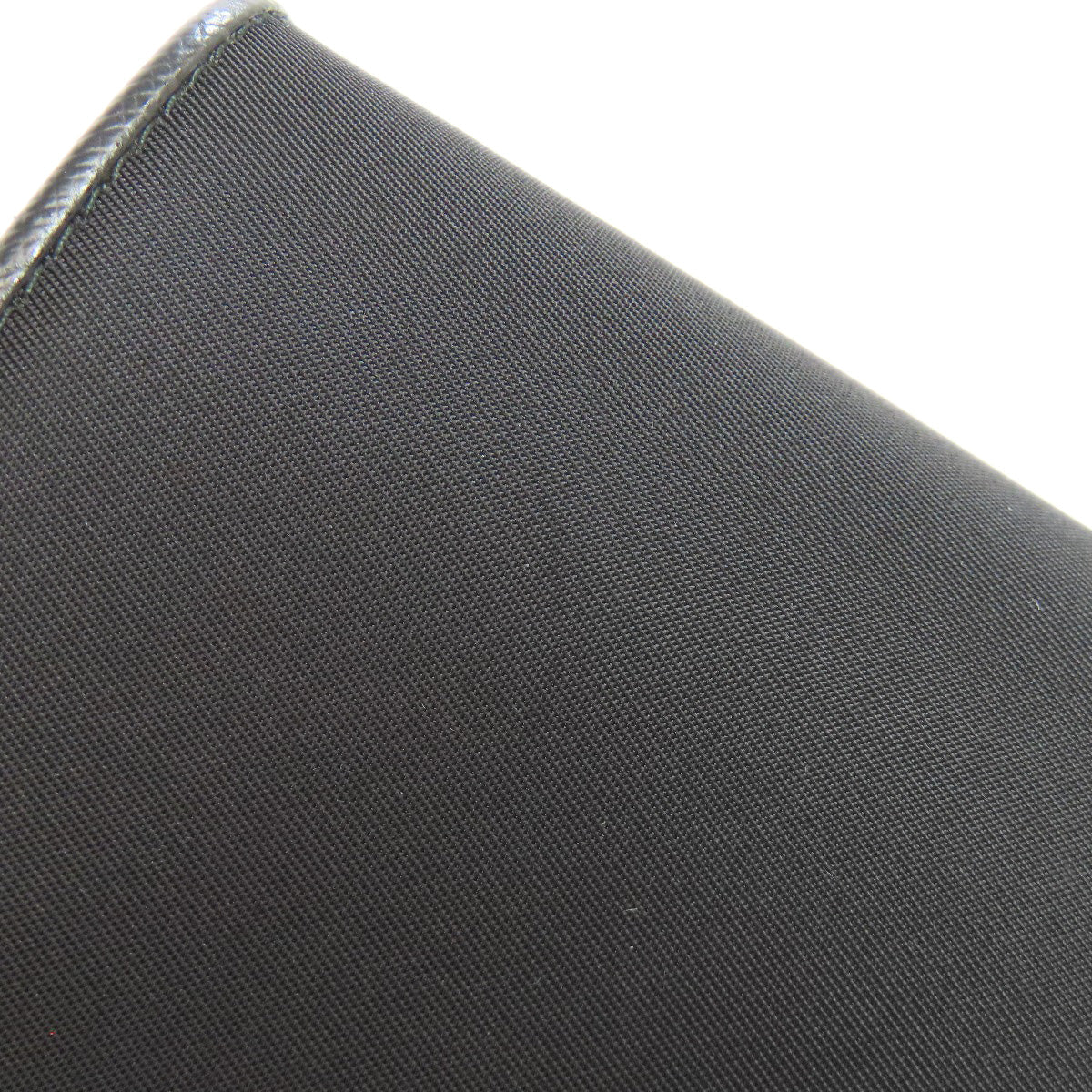 PRADA Bifold Wallet Nylon black logoMetal Women Used Authentic