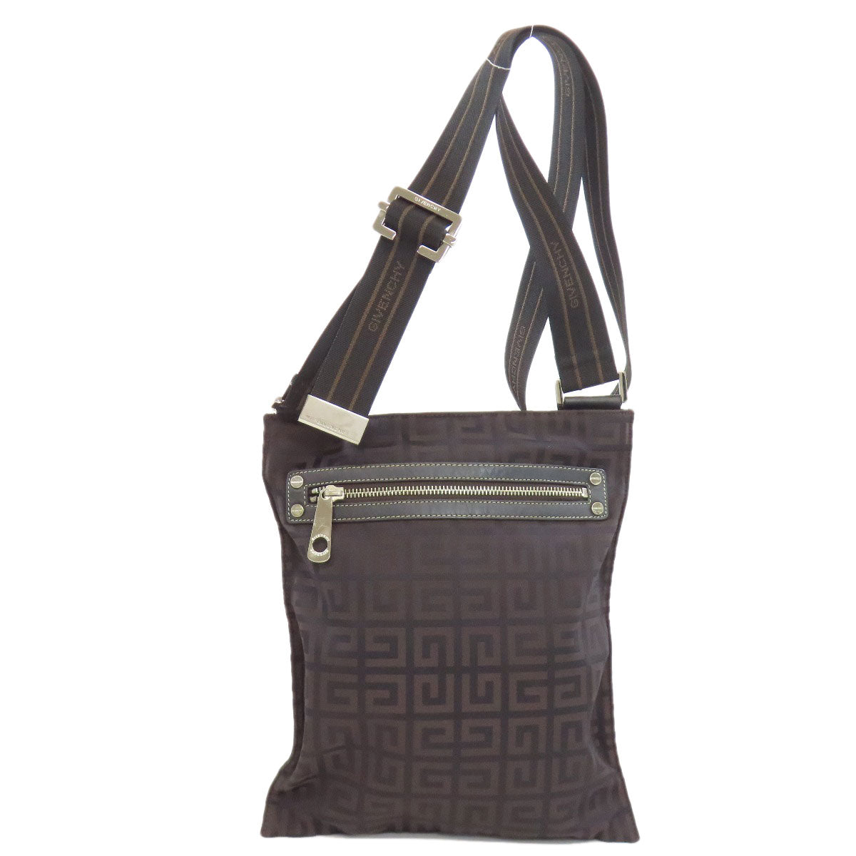 Givenchy Shoulder Bag Nylon Brown 4G all-over pattern