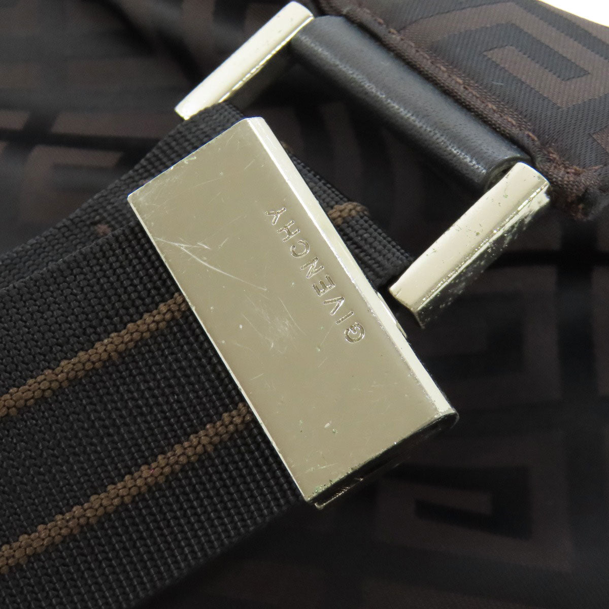 Givenchy Shoulder Bag Nylon Brown 4G all-over pattern