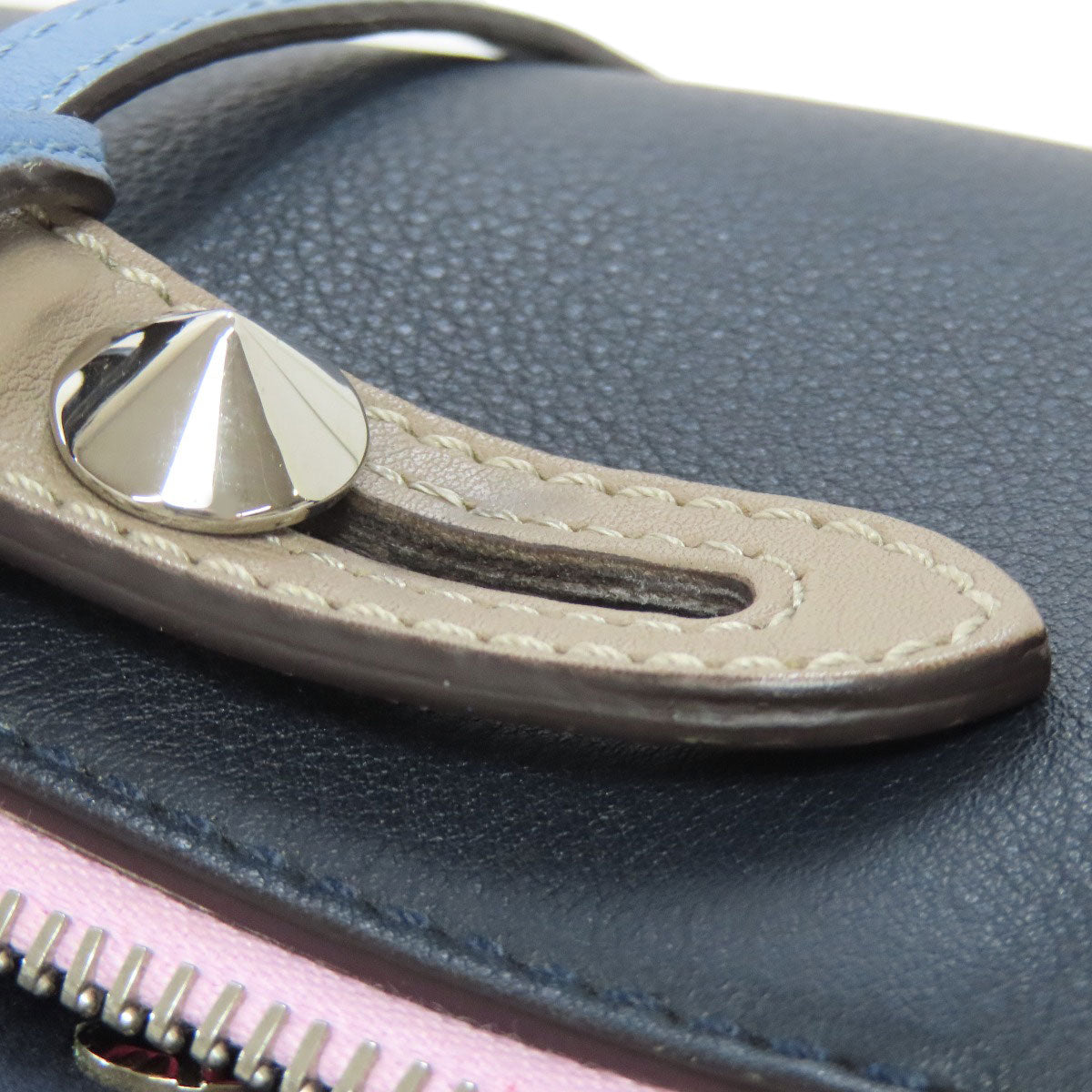 FENDI Handbag Calfskin Navy By the way 2WAY