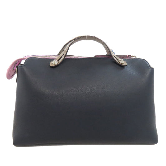 FENDI Handbag Calfskin Navy By the way 2WAY