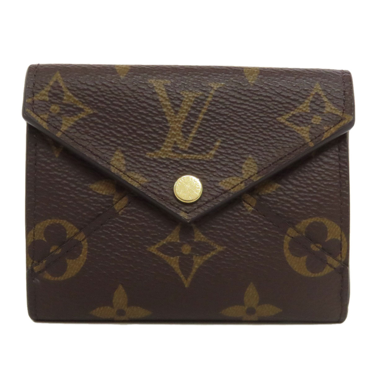 LOUIS VUITTON Bifold Wallet M81665 Monogram canvas Brown Portefeuille Celeste Women Used Authentic
