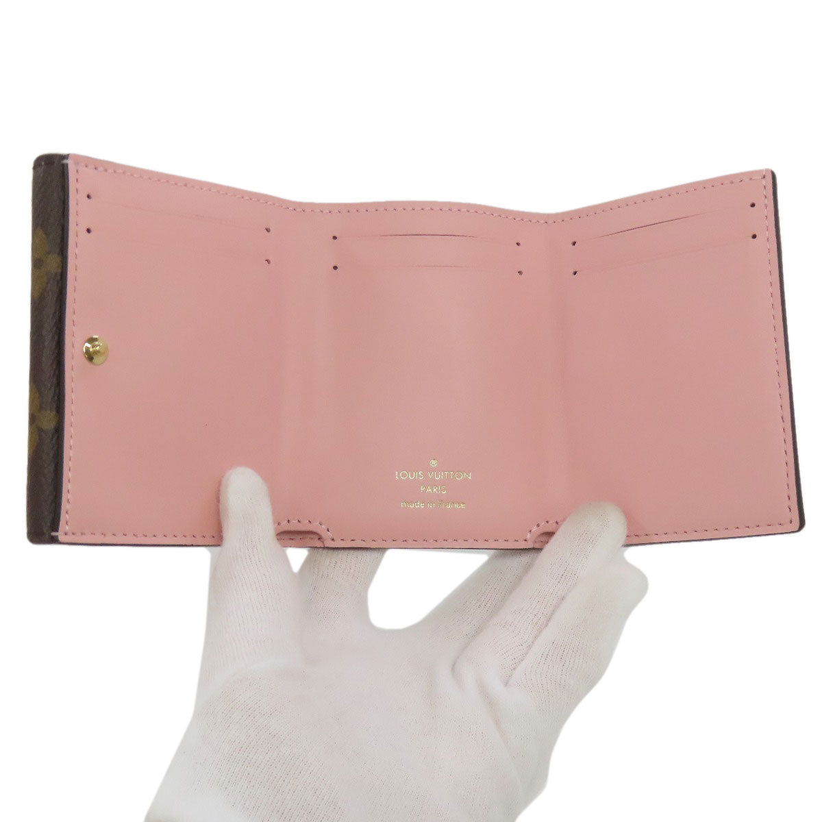 LOUIS VUITTON Bifold Wallet M81665 Monogram canvas Brown Portefeuille Celeste Women Used Authentic