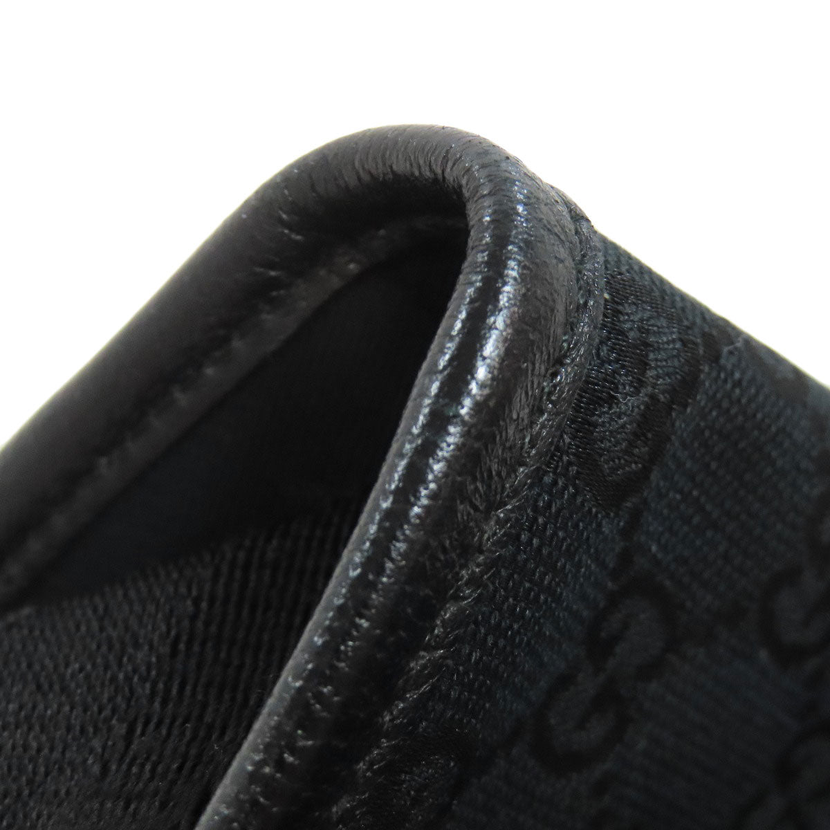 GUCCI Tote Bag 256099 canvas black GG canvas sherry line Women Used Authentic