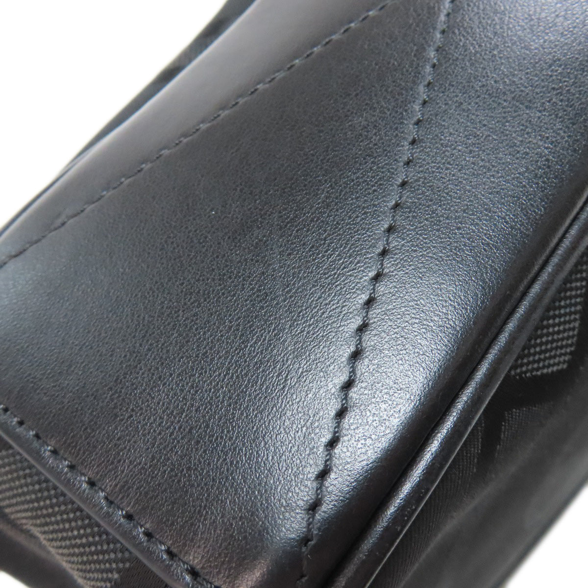 BURBERRY Shoulder Bag Nylon black B logo total pattern Women Used Authentic
