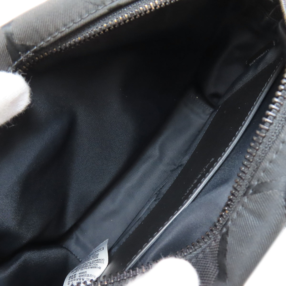 BURBERRY Shoulder Bag Nylon black B logo total pattern Women Used Authentic