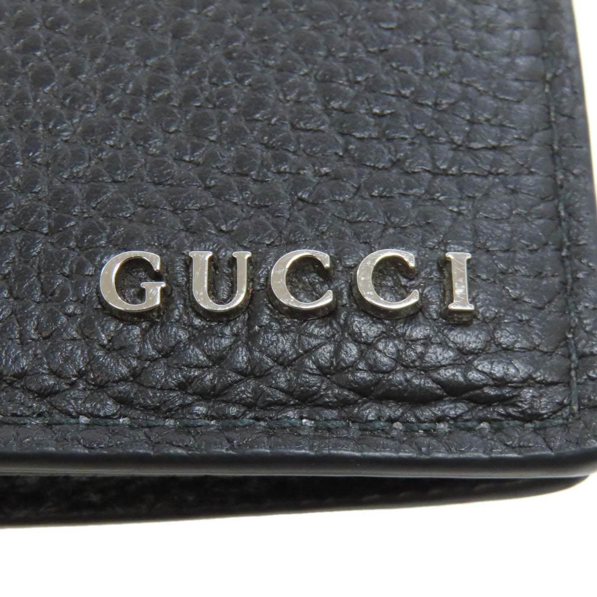 GUCCI Long Wallet Purse 795296 leather black logo mens Used Authentic