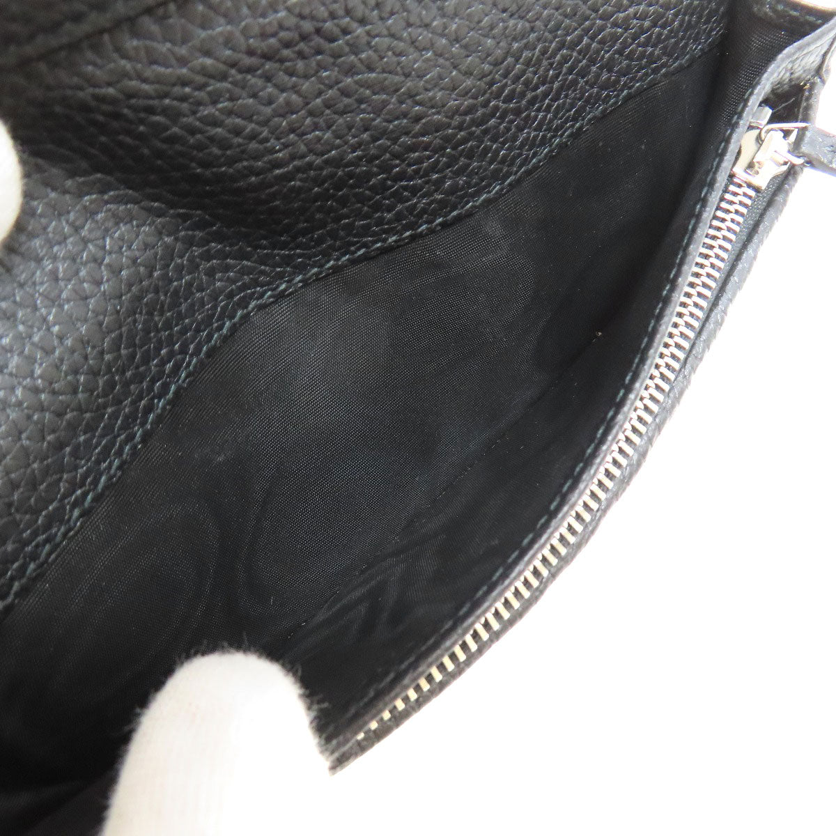 GUCCI Long Wallet Purse 795296 leather black logo mens Used Authentic