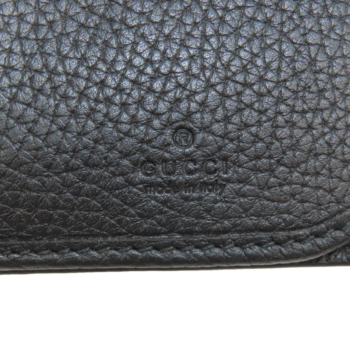 GUCCI Long Wallet Purse 795296 leather black logo mens Used Authentic