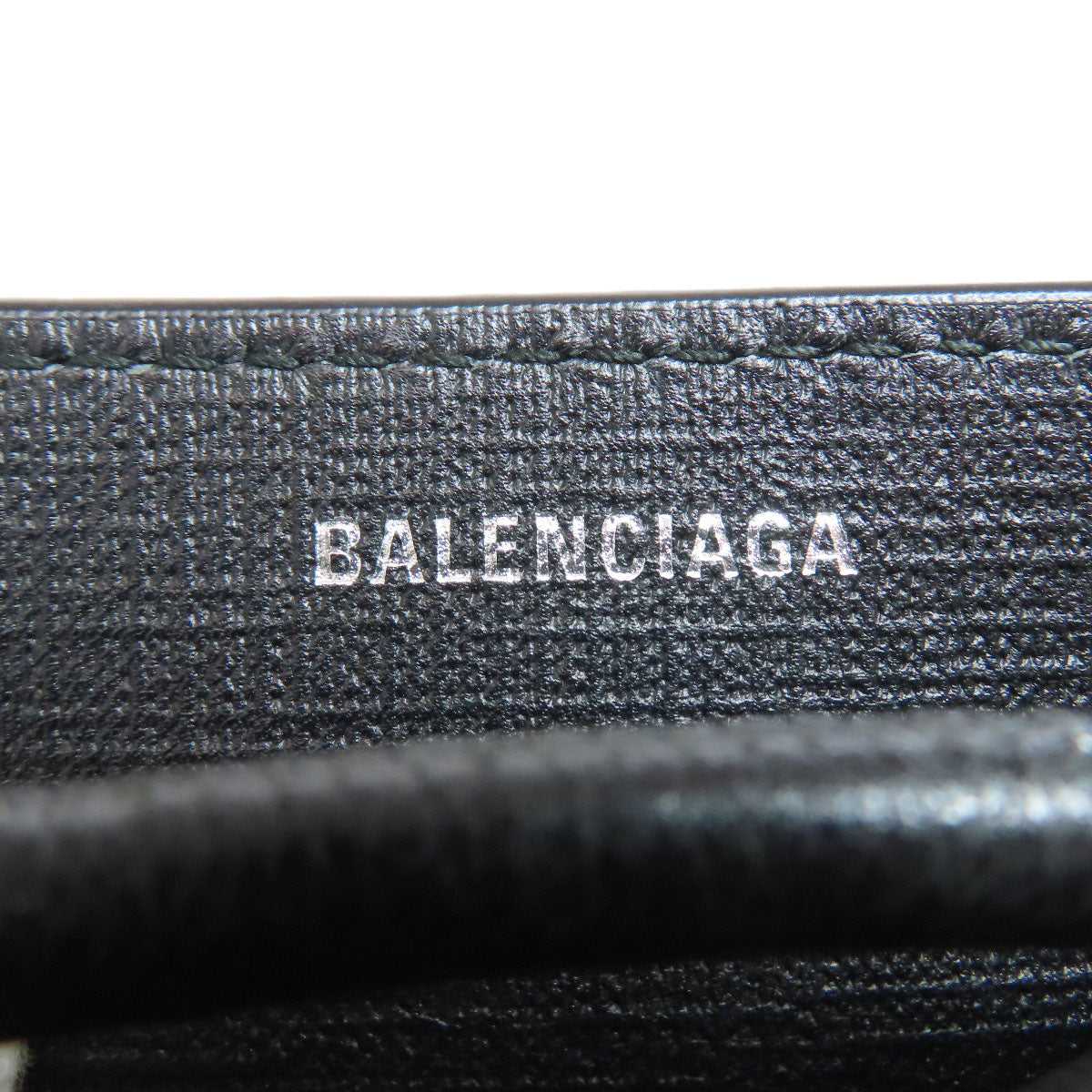 BALENCIAGA Tote Bag leather black 2WAY Women Used Authentic
