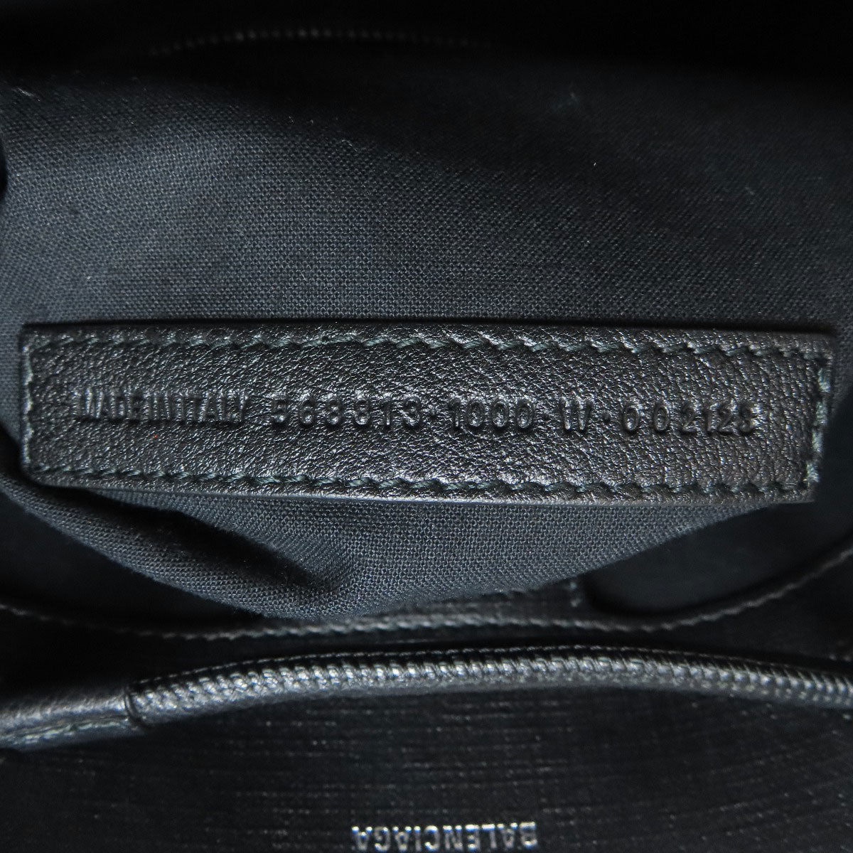 BALENCIAGA Tote Bag leather black 2WAY Women Used Authentic