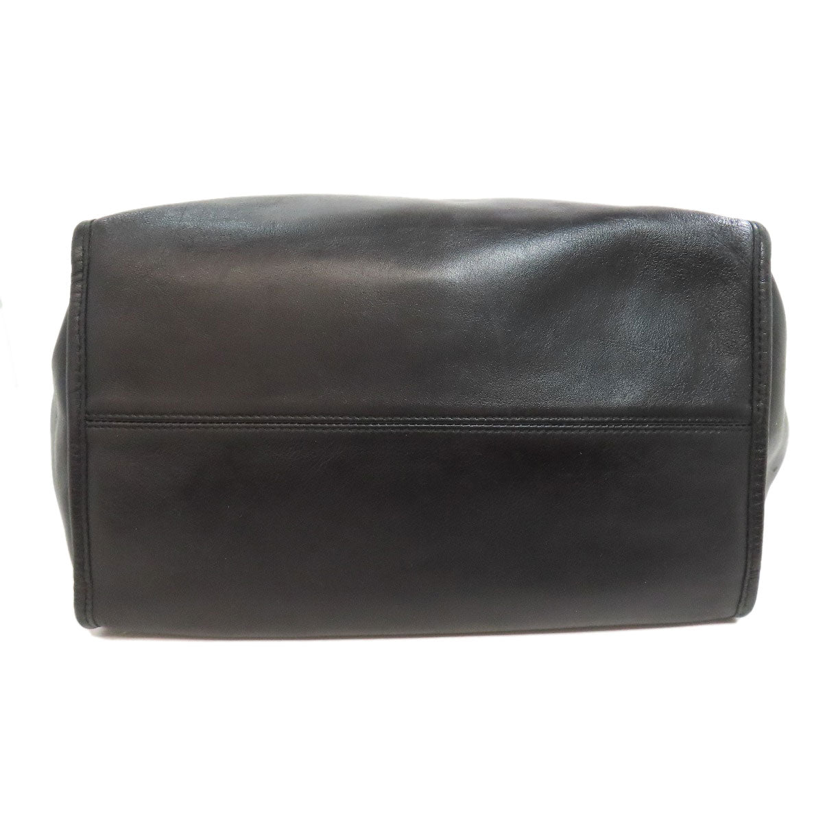 BALENCIAGA Tote Bag 541842 leather black logo shopper tote Women Used Authentic