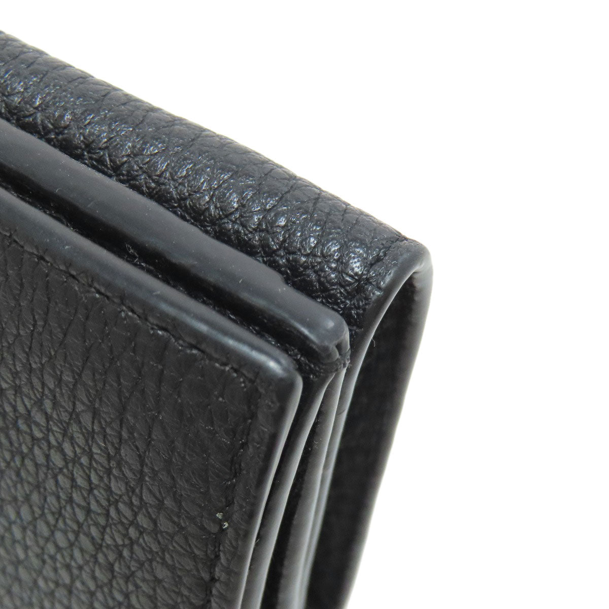 FENDI Bifold Wallet 7M0280 leather black logo Women Used Authentic