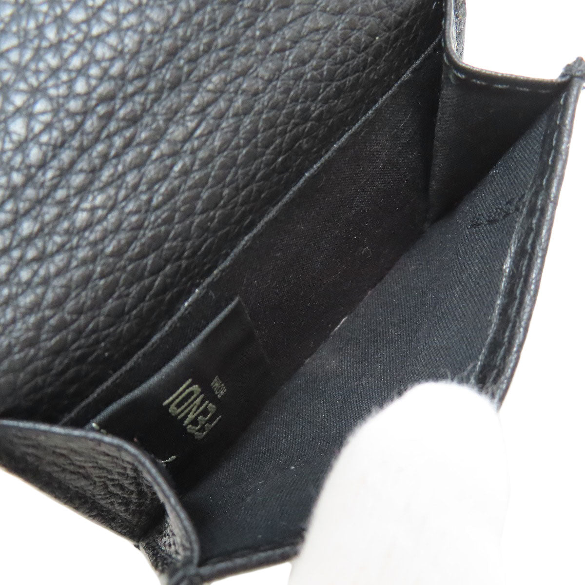 FENDI Bifold Wallet 7M0280 leather black logo Women Used Authentic