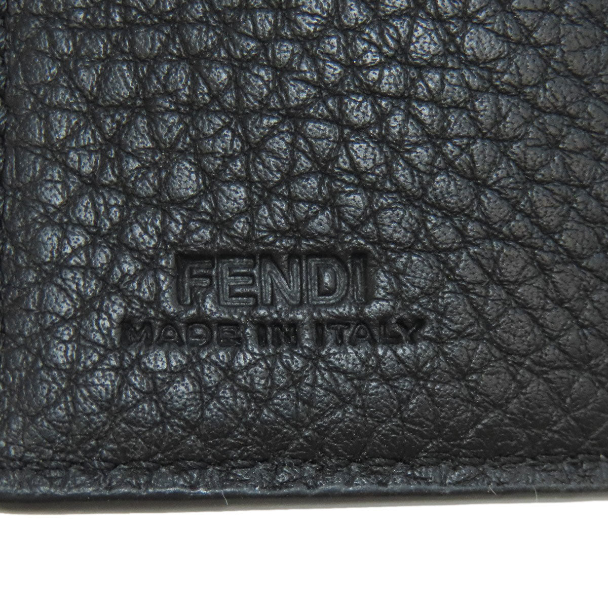 FENDI Bifold Wallet 7M0280 leather black logo Women Used Authentic