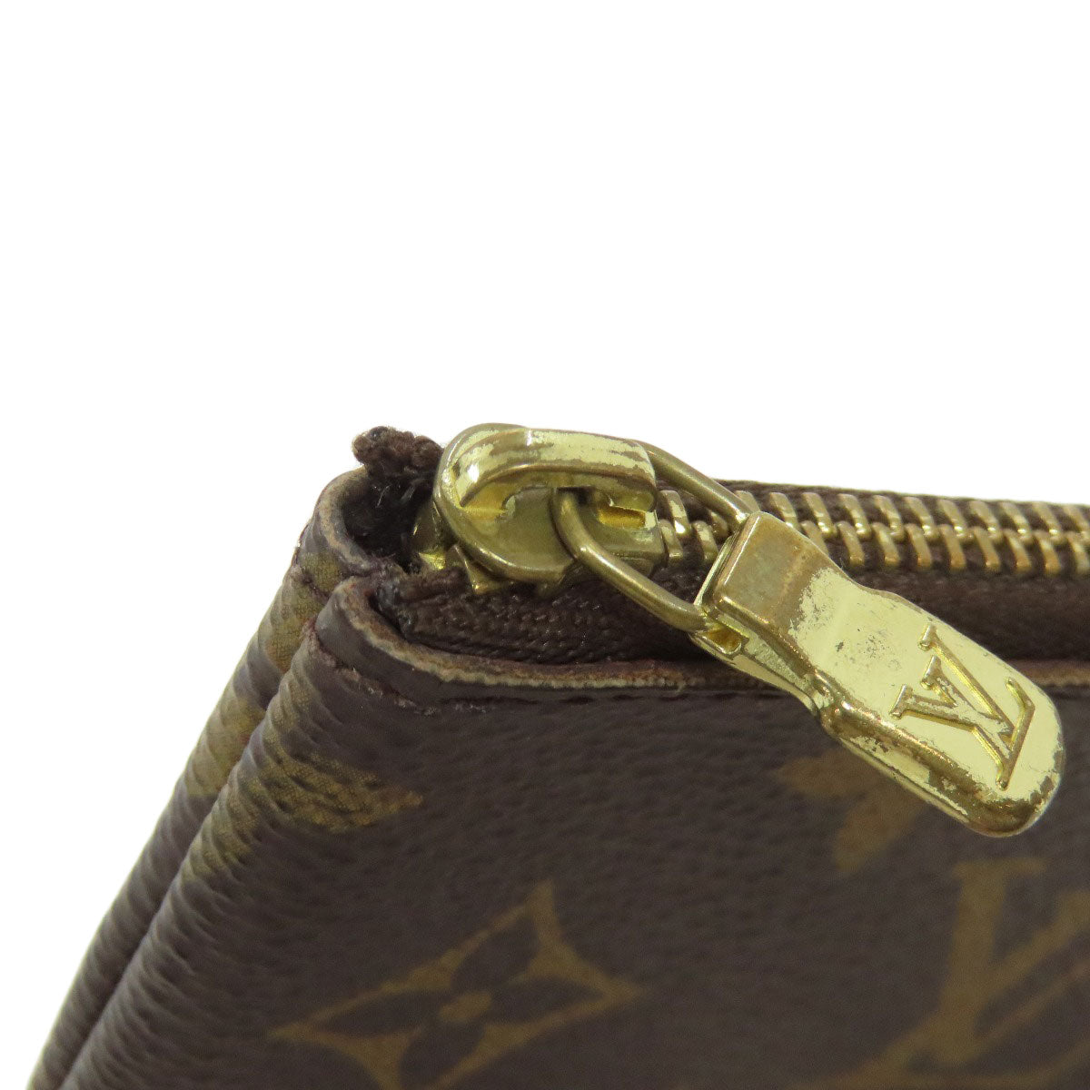 LOUIS VUITTON Coin case M62650 Monogram canvas Brown Pochette Kle Women Used Authentic