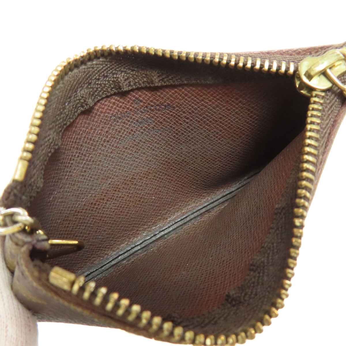 LOUIS VUITTON Coin case M62650 Monogram canvas Brown Pochette Kle Women Used Authentic