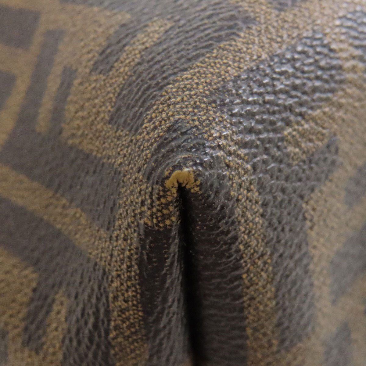 FENDI Tote Bag PVC Brown Zucca Pattern