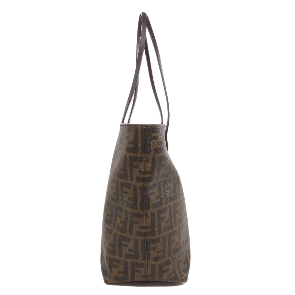FENDI Tote Bag PVC Brown Zucca Pattern