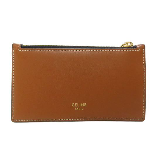 CELINE Coin case PVC black Triomphe mens Used Authentic