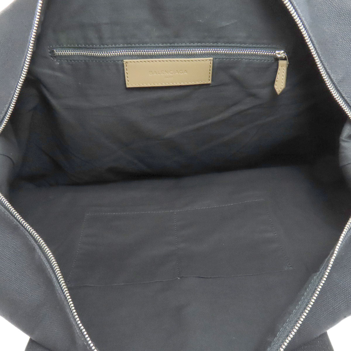 BALENCIAGA Boston Duffel bag 433672 canvas black logo Women Used Authentic