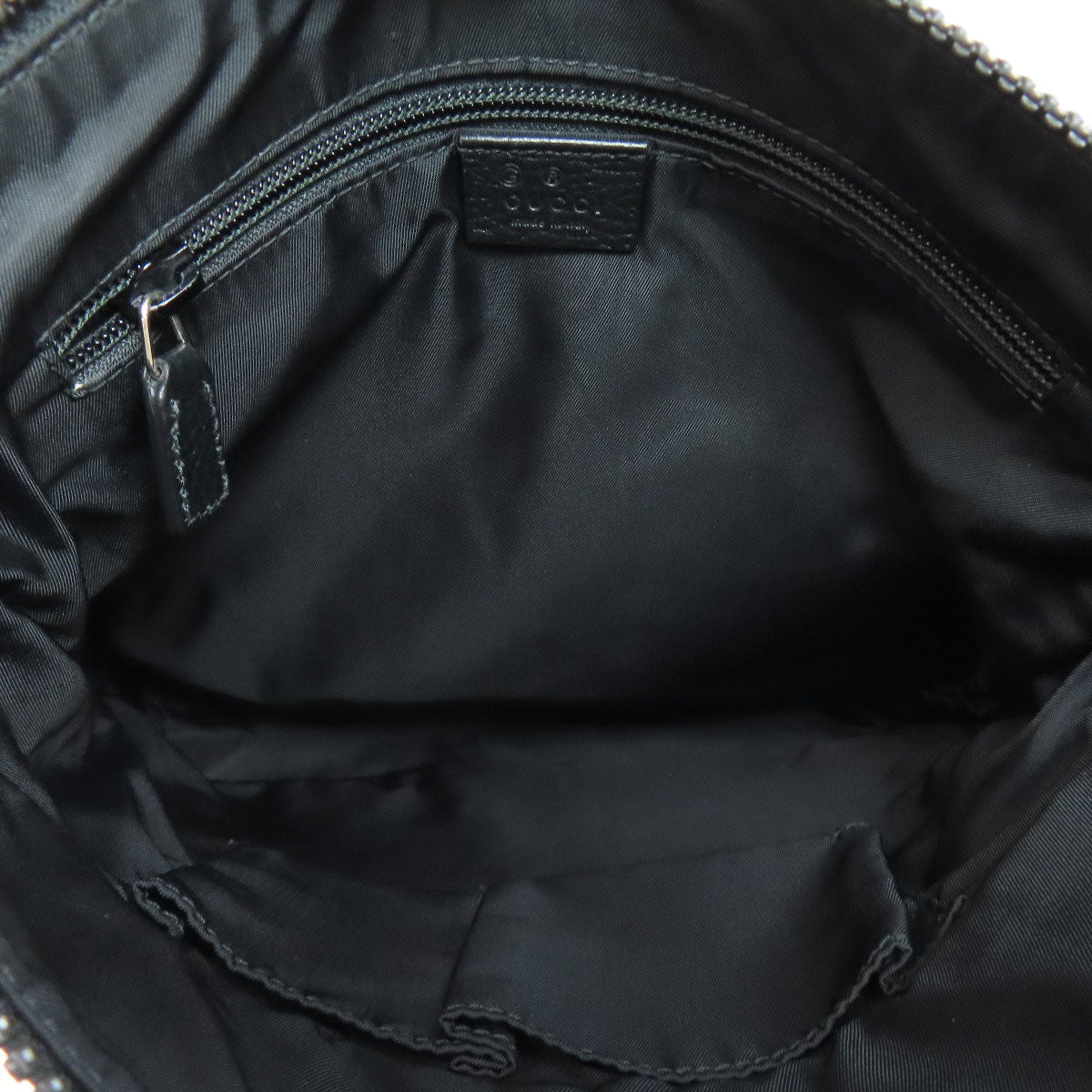 GUCCI Shoulder Bag 510342 Nylon black GG outlet Women Used Authentic