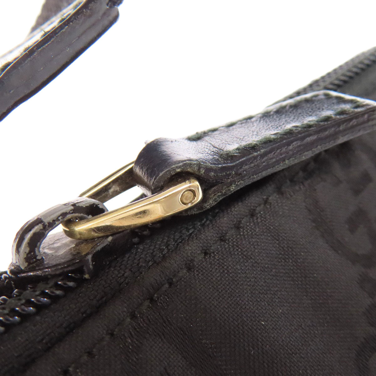 GUCCI Shoulder Bag 190628 Nylon black Outlet GG Women Used Authentic