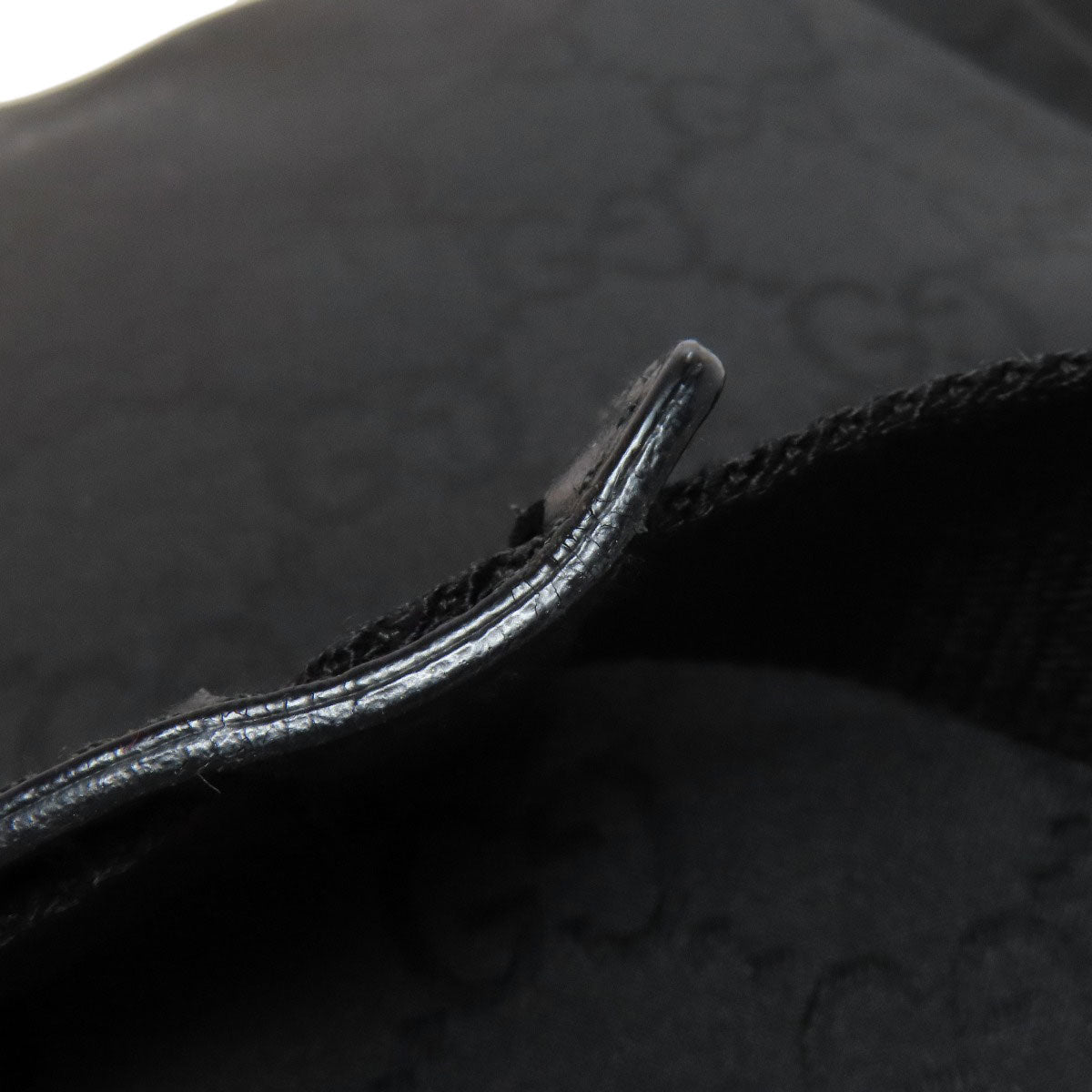 GUCCI Shoulder Bag 190628 Nylon black Outlet GG Women Used Authentic