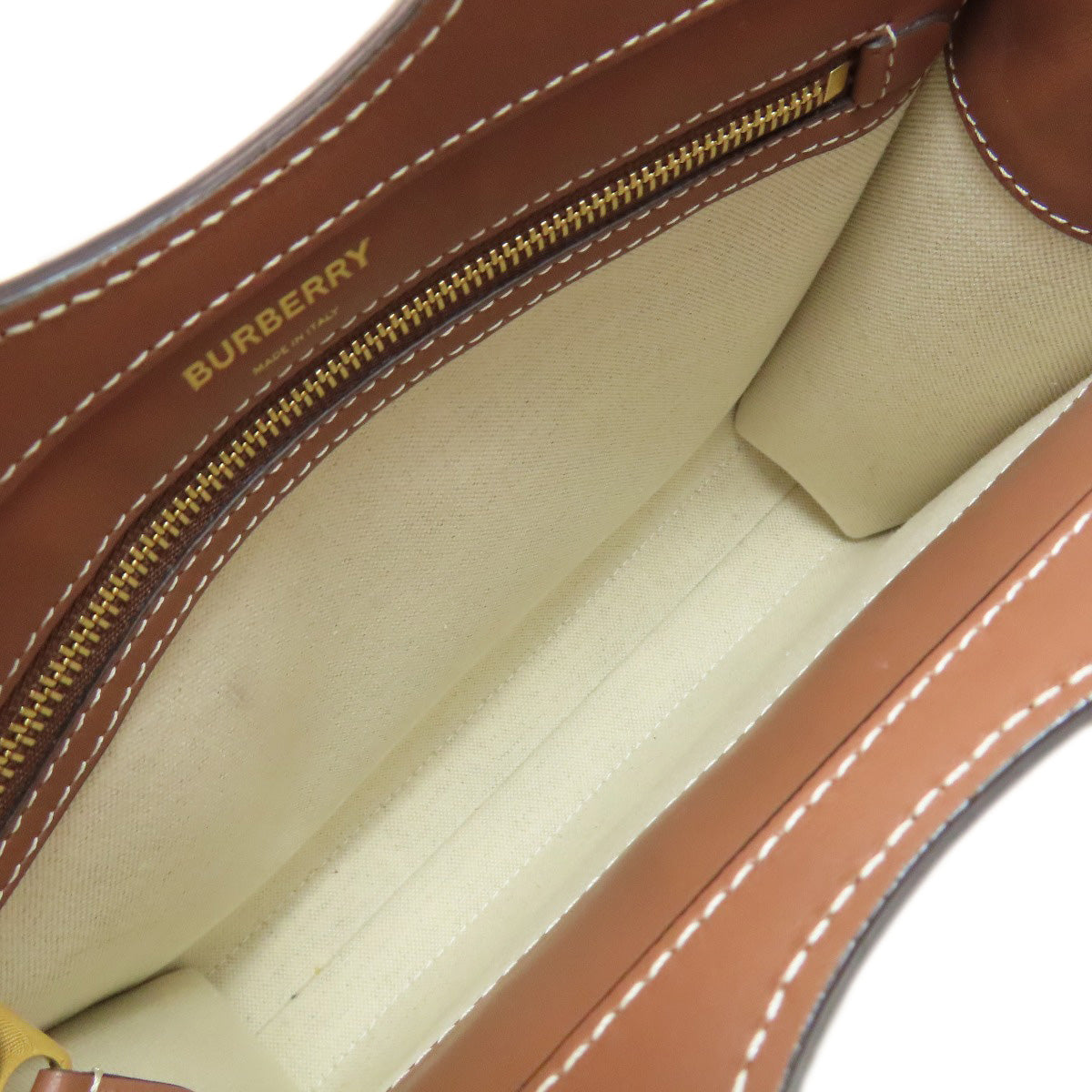 BURBERRY Handbag canvas white 2WAY Women Used Authentic