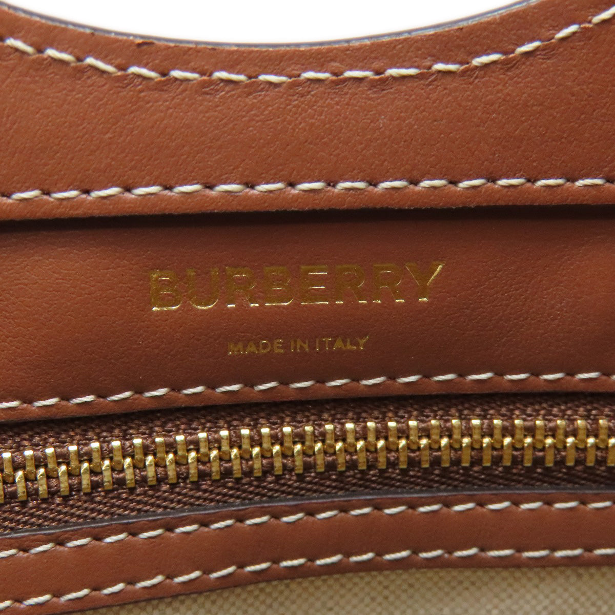 BURBERRY Handbag canvas white 2WAY Women Used Authentic