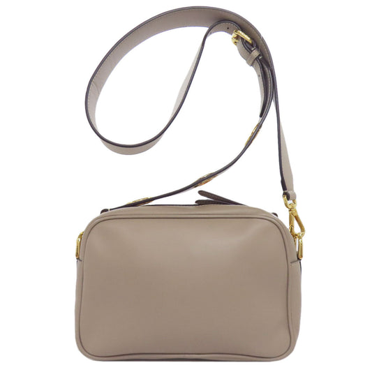 FENDI Shoulder Bag Calfskin gray Cam Women Used Authentic