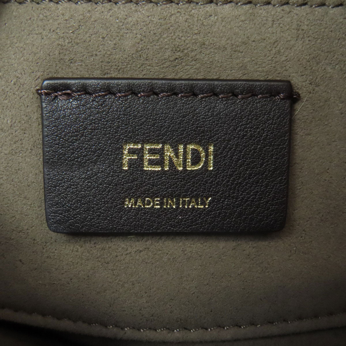 FENDI Shoulder Bag Calfskin gray Cam Women Used Authentic