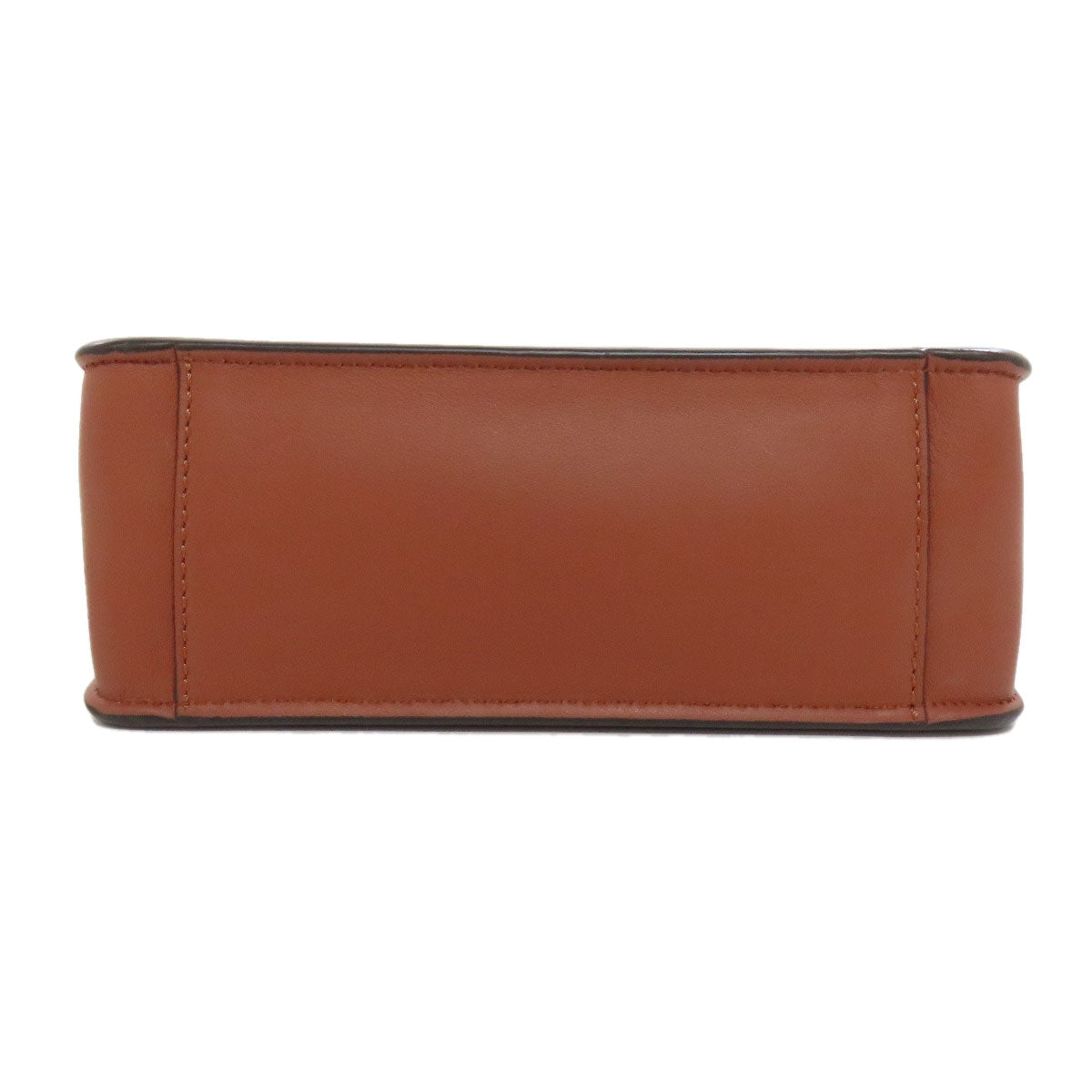 FENDI Shoulder Bag Calfskin Brown Flip Small 2WAY Women Used Authentic