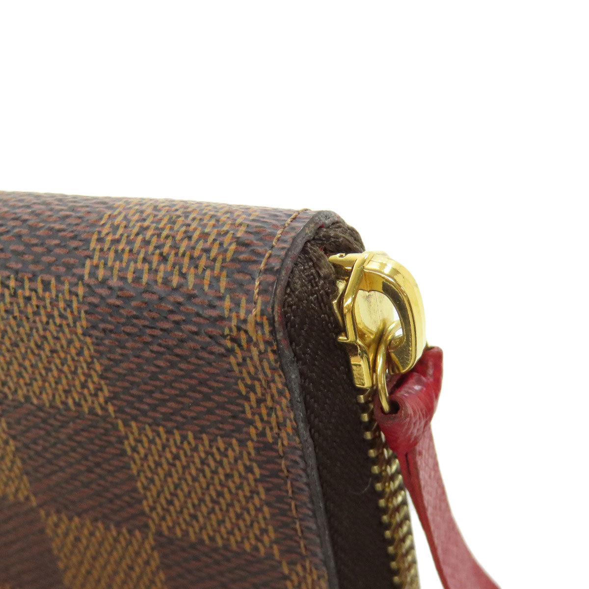 LOUIS VUITTON Long Wallet Purse N60534 Damier canvas Brown Portefeuille Clemence